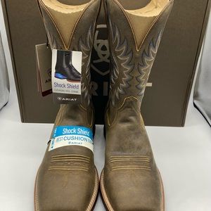 Ariat Brander Square Toe Cowboy Boots Men Size 10D